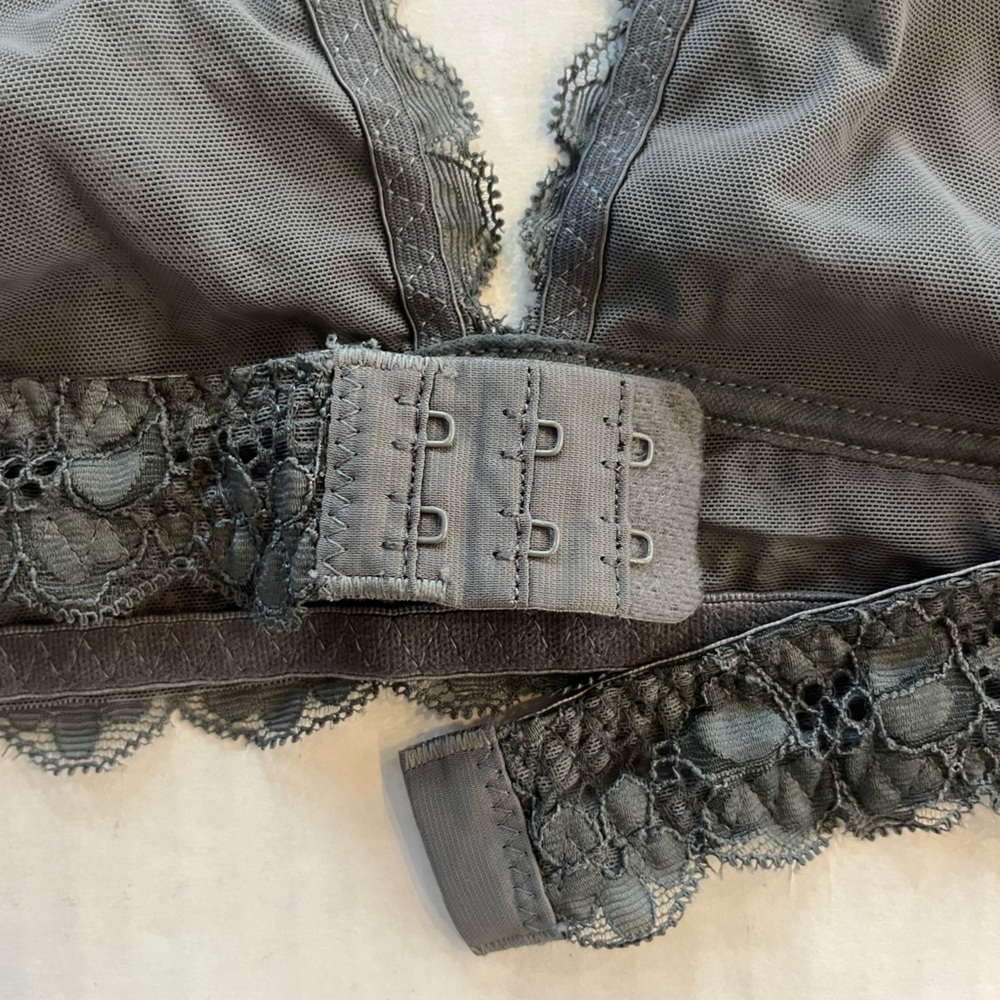 Free People Intimately Galloon gray lace halter bra bralette - Picture 5 of 8